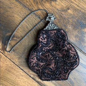 Beaded Evening Wristlet Bag